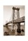 Framed Art Williamsburg Bridge, circa 1910 Sepia - Vintage New York City